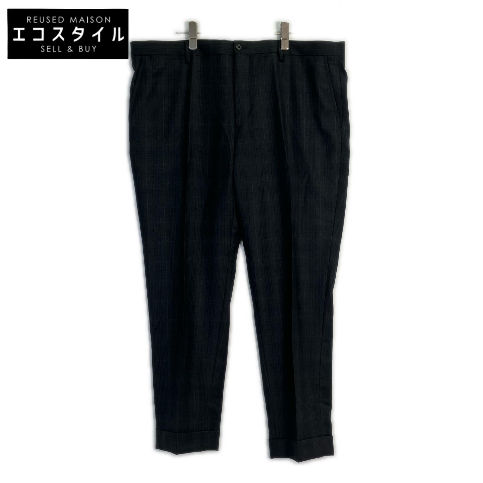 POLO RALPH LAUREN Gray Wool Glen Check Straight Pants Bottoms 34