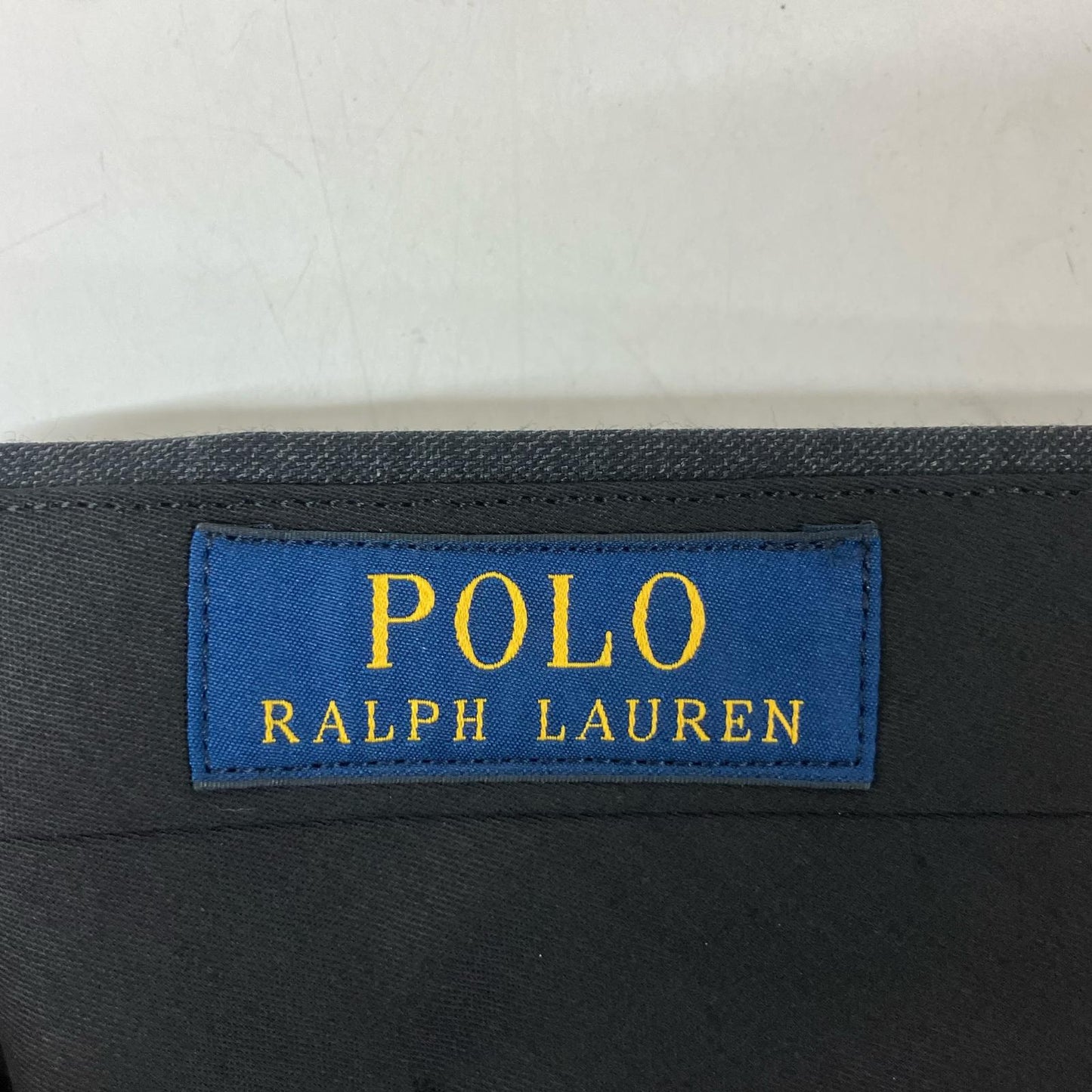 POLO RALPH LAUREN Gray Wool Glen Check Straight Pants Bottoms 34