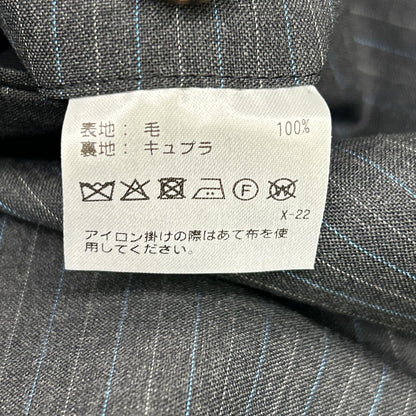 POLO RALPH LAUREN 保罗拉夫劳伦 灰色×蓝色 羊毛 条纹 直筒裤 下装 34