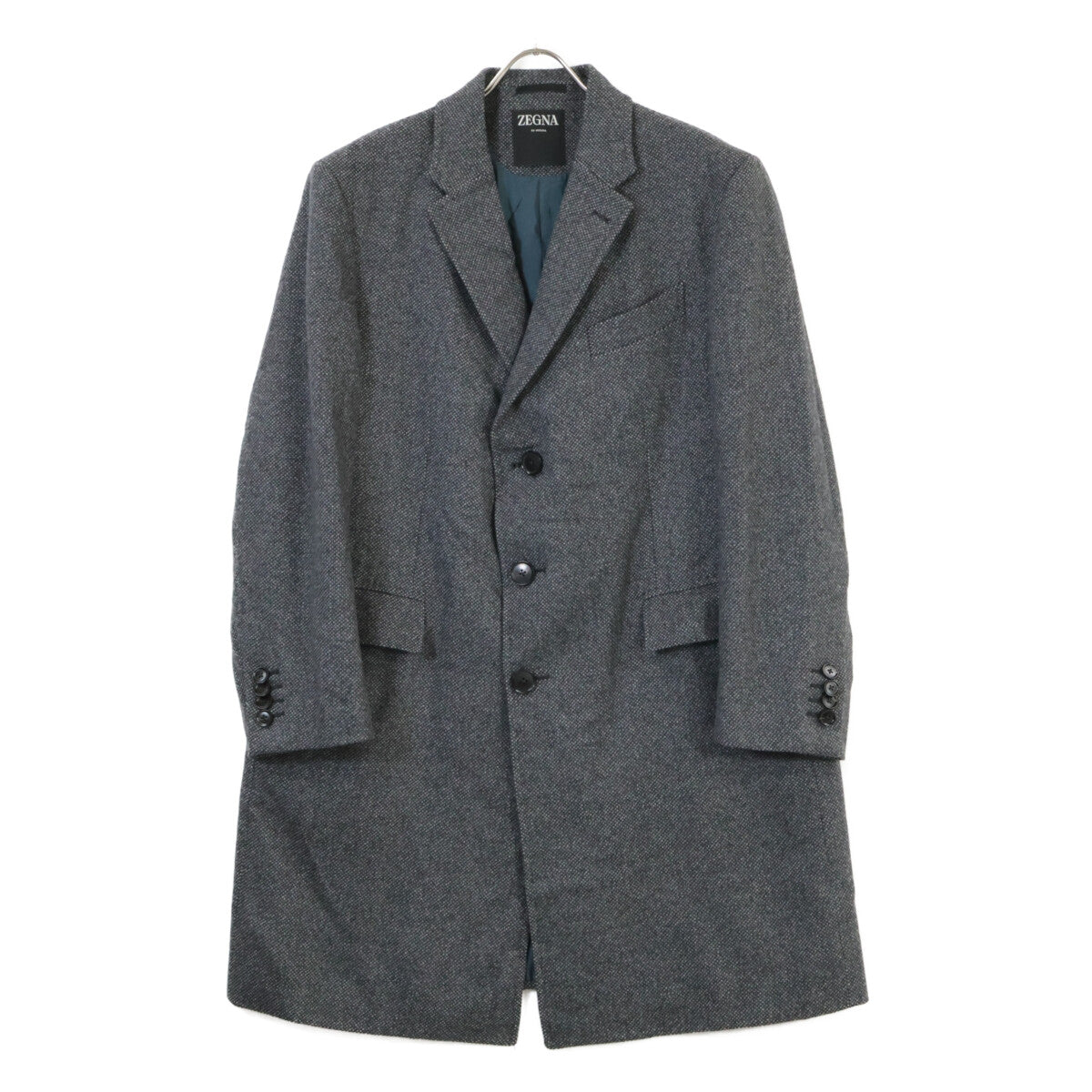 Zegna ゼニア グレー カシミヤウール チェスターコート コート