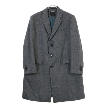 Zegna ゼニア グレー カシミヤウール チェスターコート コート