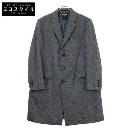 Zegna ゼニア グレー カシミヤウール チェスターコート コート
