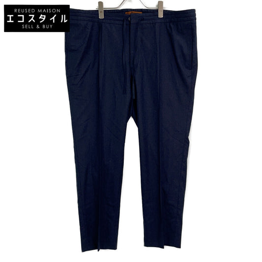 Zegna ゼニア 74DT12 ネイビー ウール パンツ ボトムス