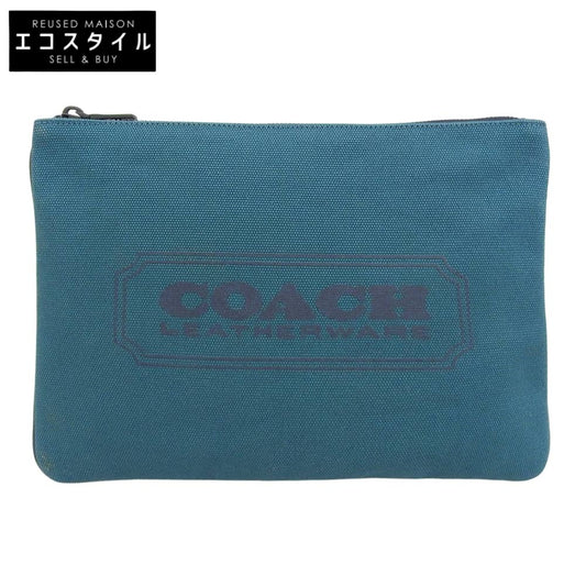 Canvas Logo Print Clutch Bag Men's Green C7948G Second Bag Clutch Bag Men's