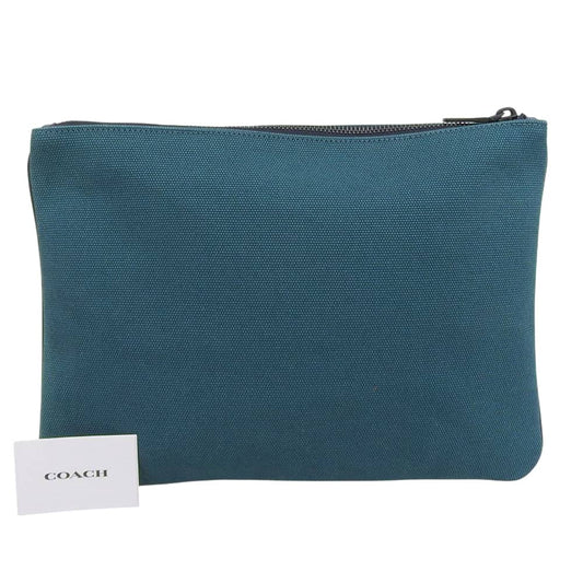 Canvas Logo Print Clutch Bag Men's Green C7948G Second Bag Clutch Bag Men's