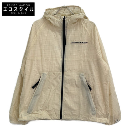 Lacoste BH0122-99 Beige grid nylon zip-up jacket Jacket
