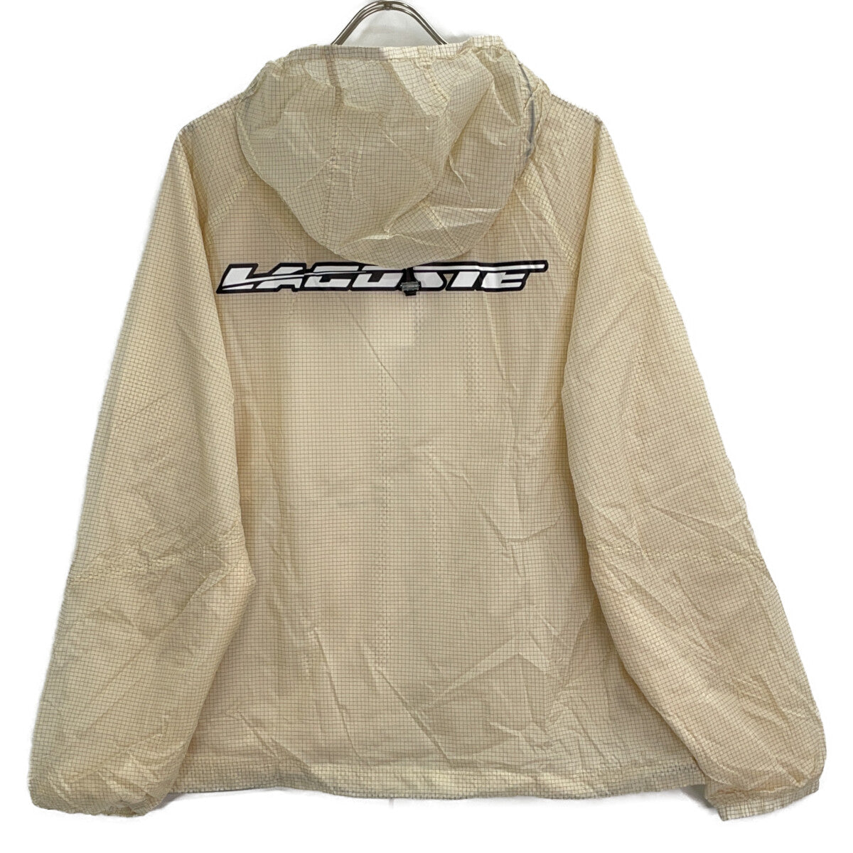 BH0122-99 Beige Grid Nylon Zip-Up Jacket Jacket 52 Men's
