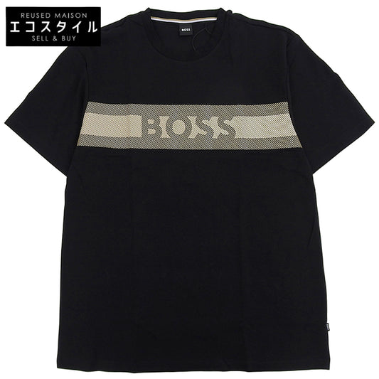 HUGO BOSS Logo Jersey T-Shirt Top Mens Black XXL 50495687 Top Like New