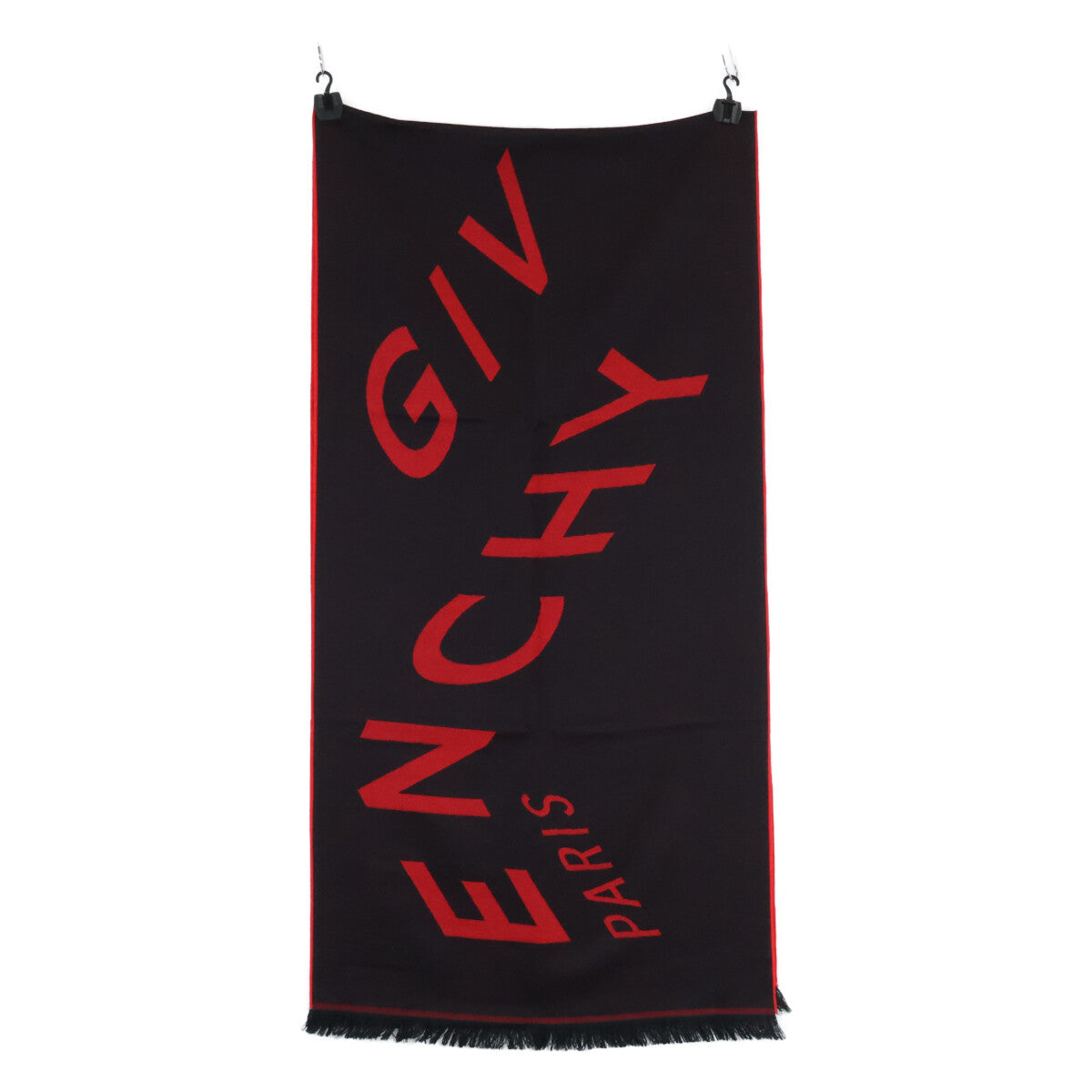 GIVENCHY ジバンシィ 【新品同様】GV4518 J4183 ウール ロゴ 大判 ストール