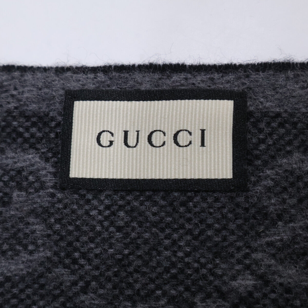 [Like new/Domestic genuine product] 570603 GG pattern Sherry line wool fringe scarf for men