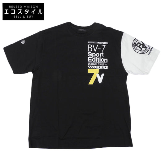 BARNI VARNO Brand New Cotton Print T-Shirt Top Men's Black LL BSS-LTH4258 Top
