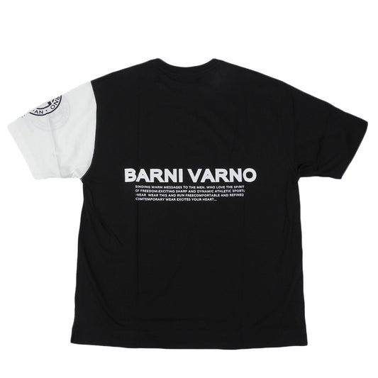 BARNI VARNO Brand New Cotton Print T-Shirt Top Men's Black LL BSS-LTH4258 Top