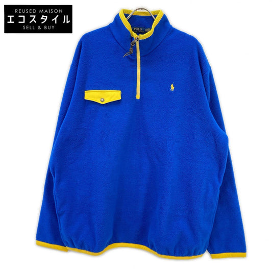 BLUE FLEECE Half-Zip Pullover Top XXL Men's