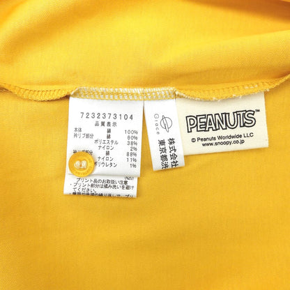 SPORT Unused Snoopy Long Sleeve Polo Shirt Golf Wear Top Men's Yellow 50 723237 104 Top 50 Men's