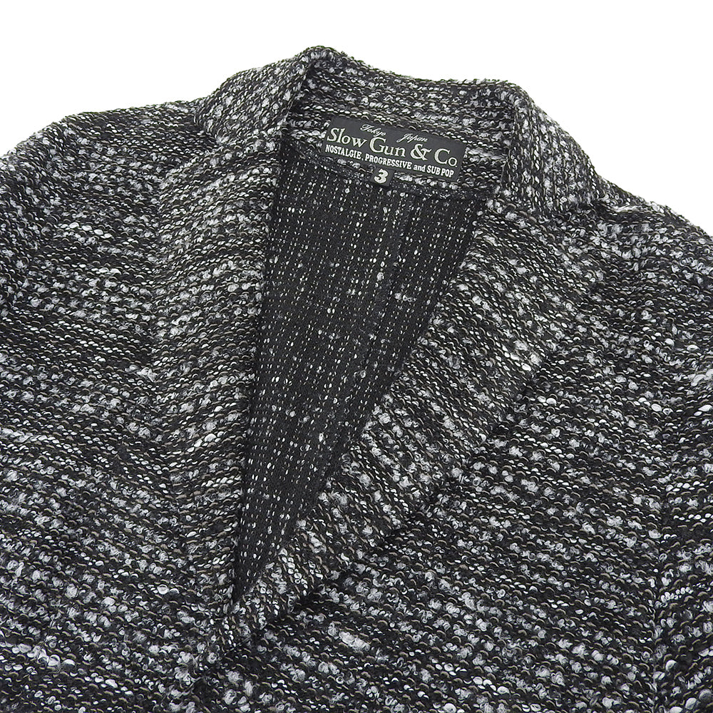 Slow Gun & Co Slow Gun Excellent Condition Wool Blend Tweed Jacket Men's Black 3 Jacket