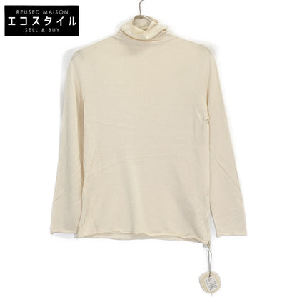 TOYOBOSHI Itoi AMARA 09IT-SC0002 Ivory Silk-Cashmere Turtleneck Knit Tops