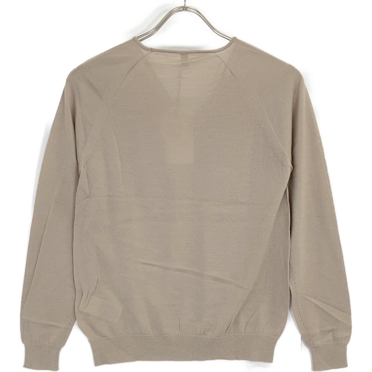 Ito-i KIKU 09IT-WC0001 Beige Wool-Cashmere V-Neck Knit Top 1 Ladies