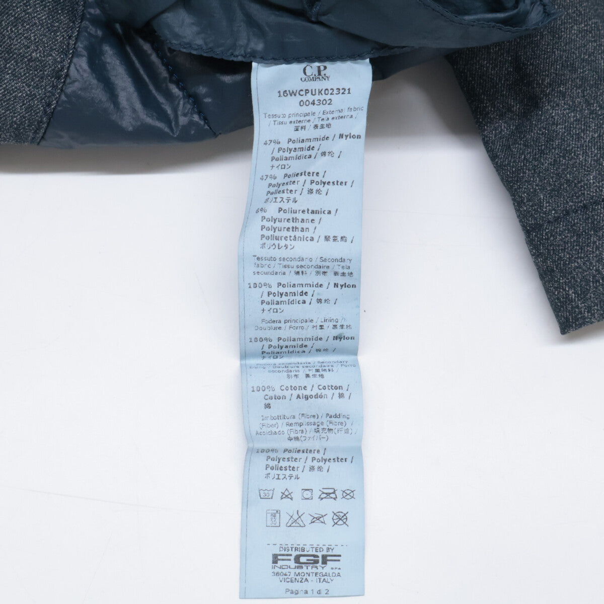 C.P.COMPANY 【Excellent Condition】16WCPUK02321 004302 Padded Flannel Coat
