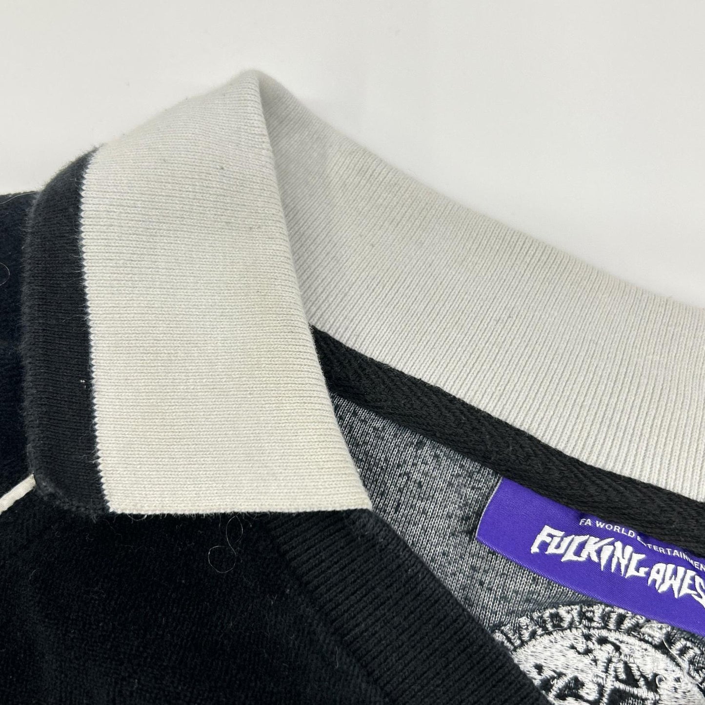 FUCKING AWESOME ファッキンオーサム ブラック ベロア Valour Soccer Jersey プルオーバー トップス