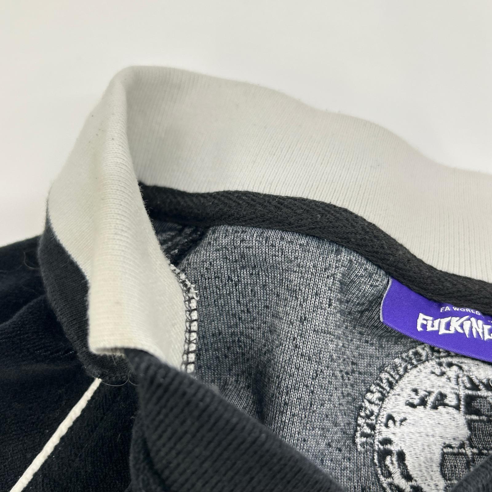 FUCKING AWESOME ファッキンオーサム ブラック ベロア Valour Soccer Jersey プルオーバー トップス