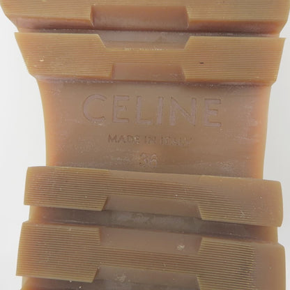 CELINE 思琳 美品 皮革 Triomphe 凯旋门 角斗士凉鞋 女款 棕色 36 鞋履