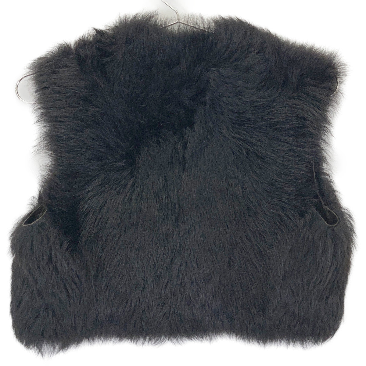 Brown Shearling Mouton Lamb Leather Fur Vest Vest XS Ladies