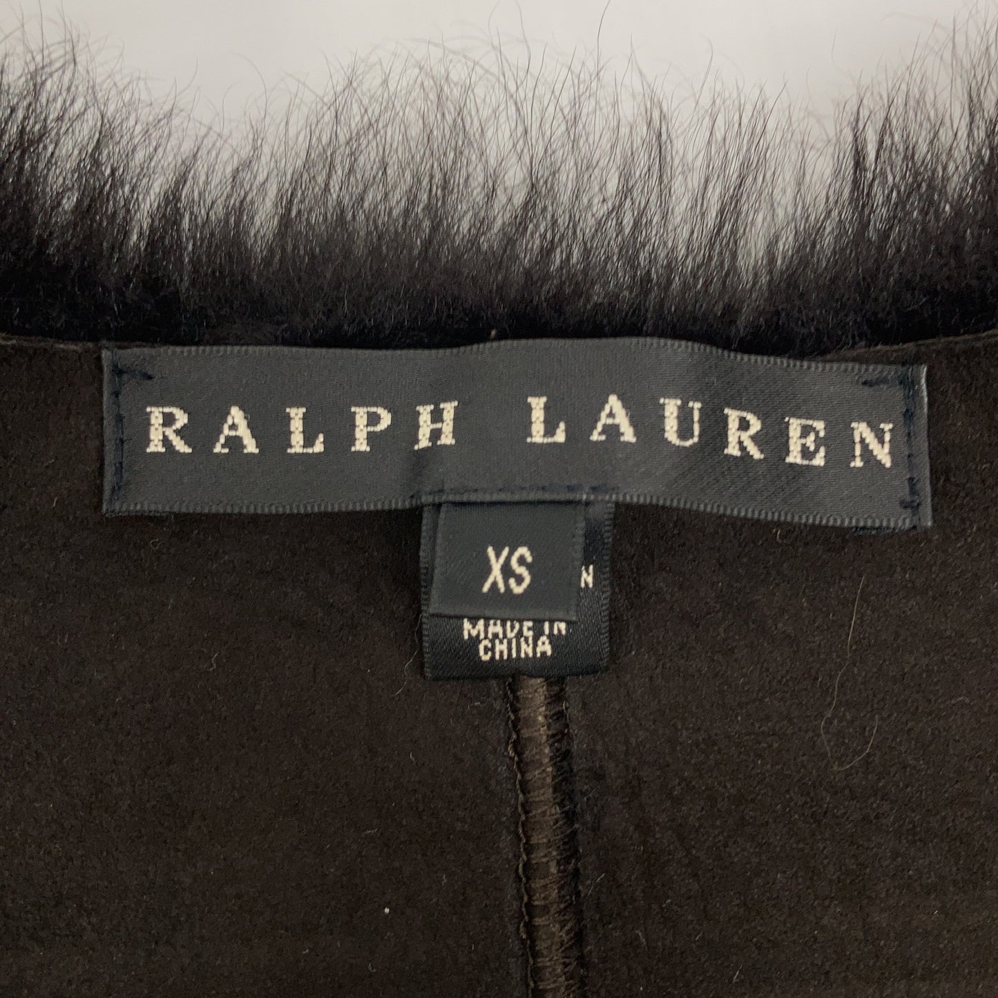 Brown Shearling Mouton Lamb Leather Fur Vest Vest XS Ladies