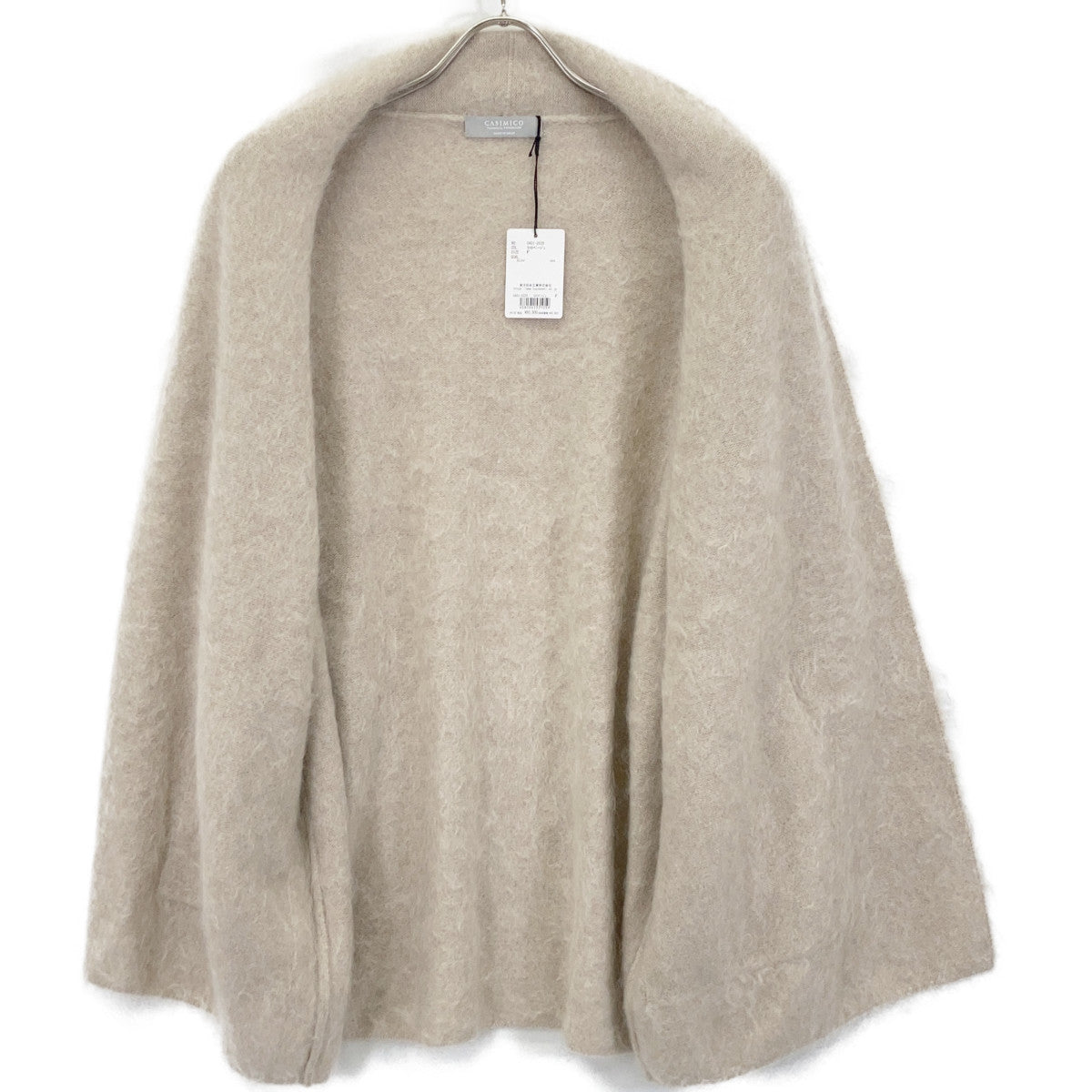 CASIMICO Cashmico Light Beige CASI-2520 100% Cashmere SAPNAA Fur Cashmere Gown Coat F