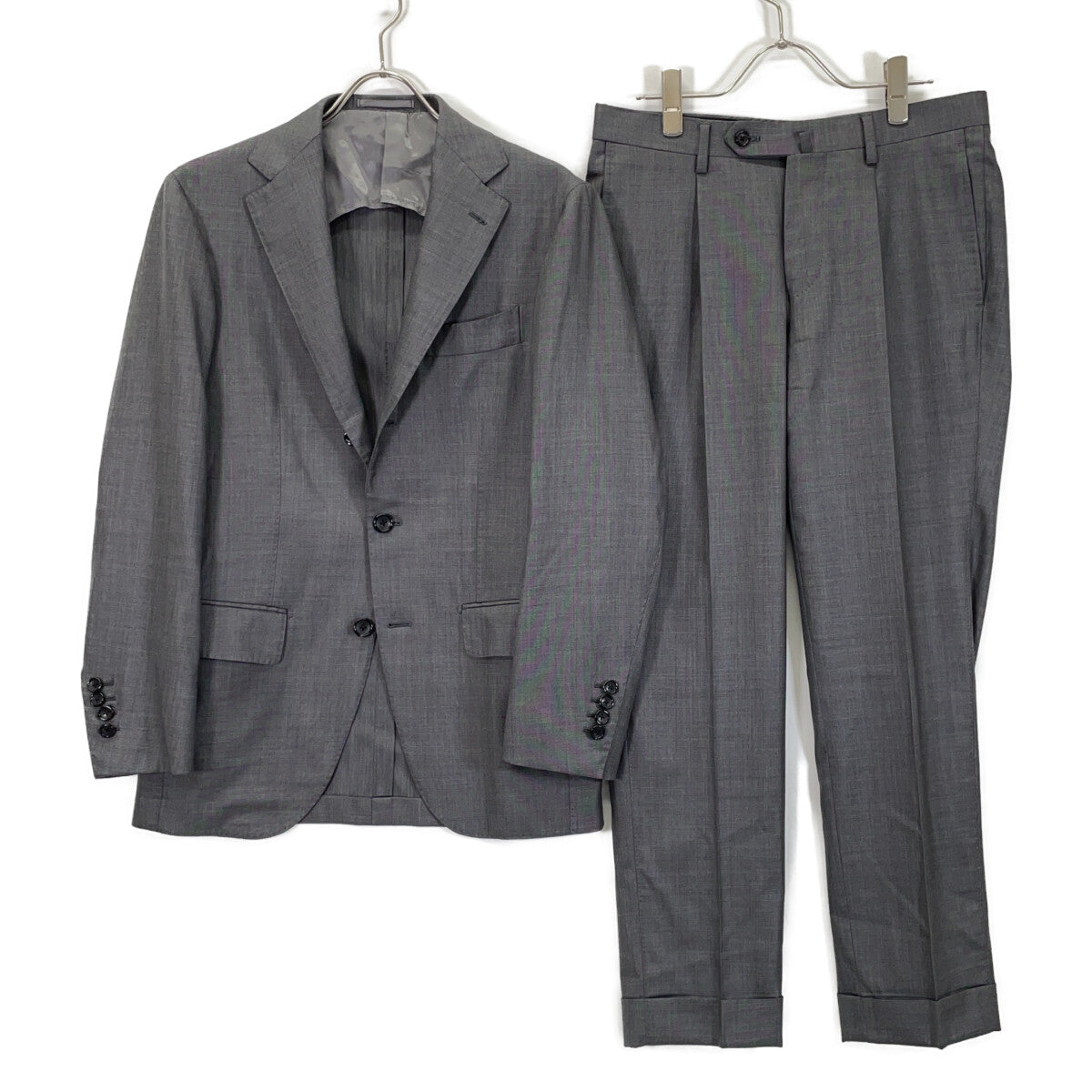Brilla per il gusto Grey Loro Piana NOBLESSE Fabric Single 3-Roll-2 Button Suit Suit Set