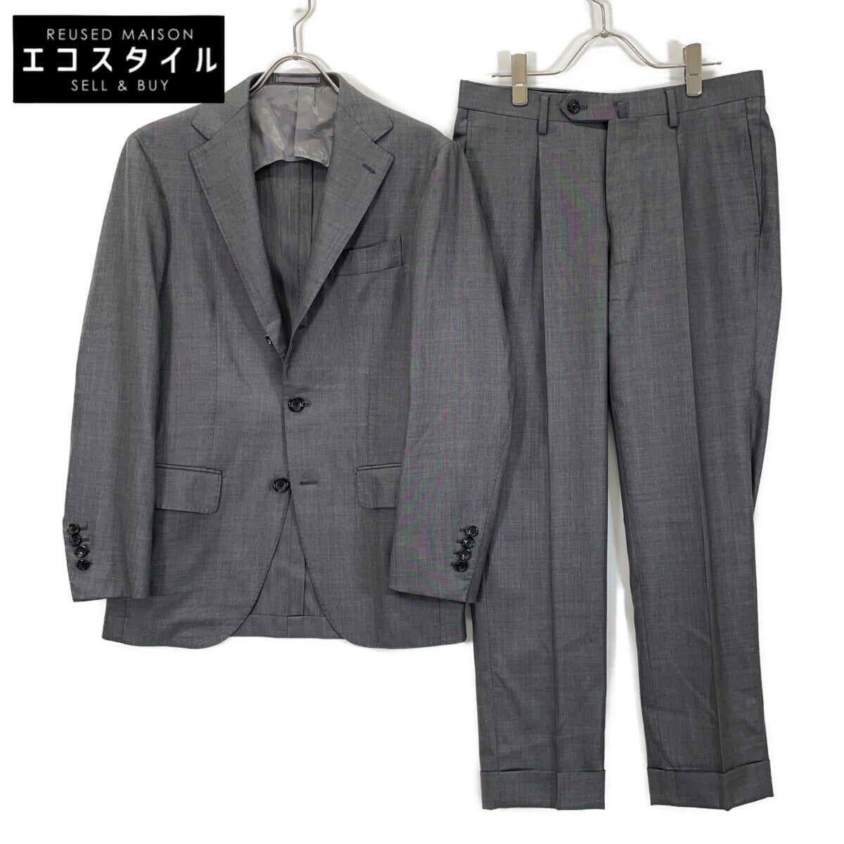 Brilla per il gusto Grey Loro Piana NOBLESSE Fabric Single 3-Roll-2 Button Suit Suit Set