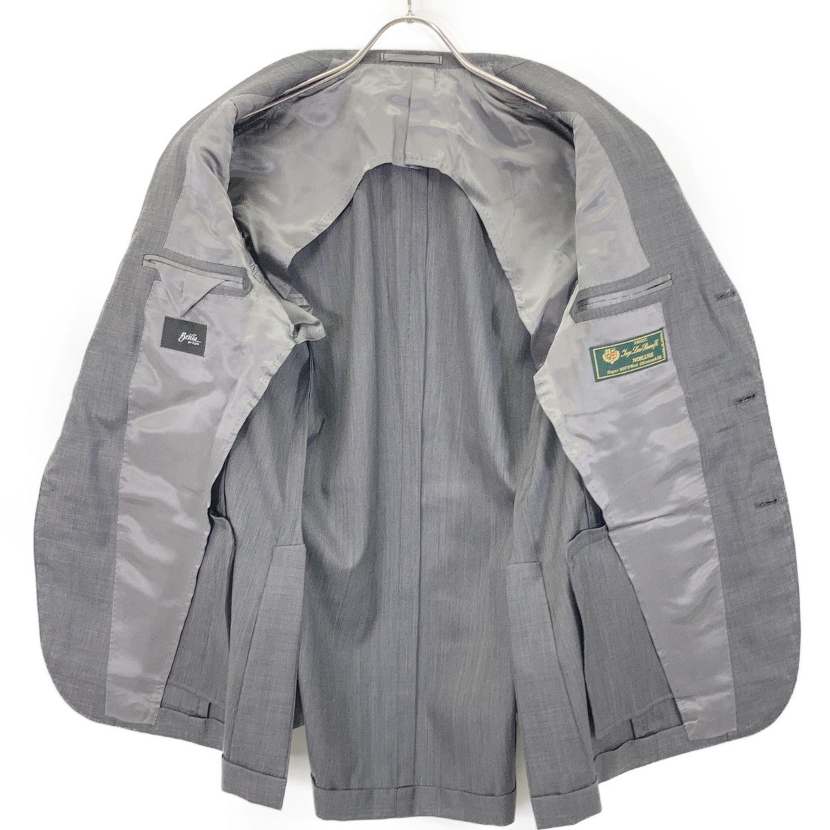 Brilla per il gusto Grey Loro Piana NOBLESSE Fabric Single 3-Roll-2 Button Suit Suit Set