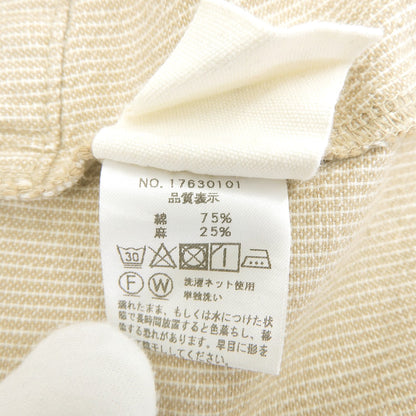 グンゲンドウ 群言堂 根々コットンリネン ストライプ ヘンリーネック ワンピース レディース ベージュ 17630101 ワンピース