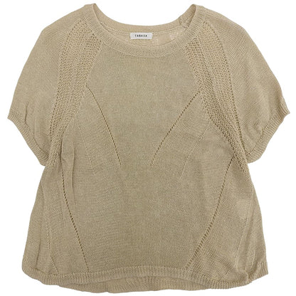 Excellent condition linen summer knit top women's beige D1751KSW003 Tops - Women's