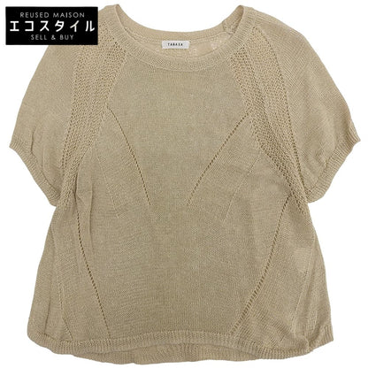 Excellent condition linen summer knit top women's beige D1751KSW003 Tops - Women's