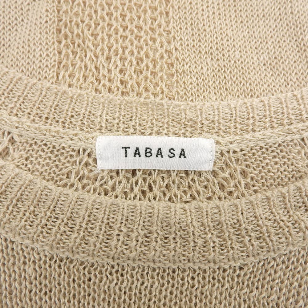 Excellent condition linen summer knit top women's beige D1751KSW003 Tops - Women's