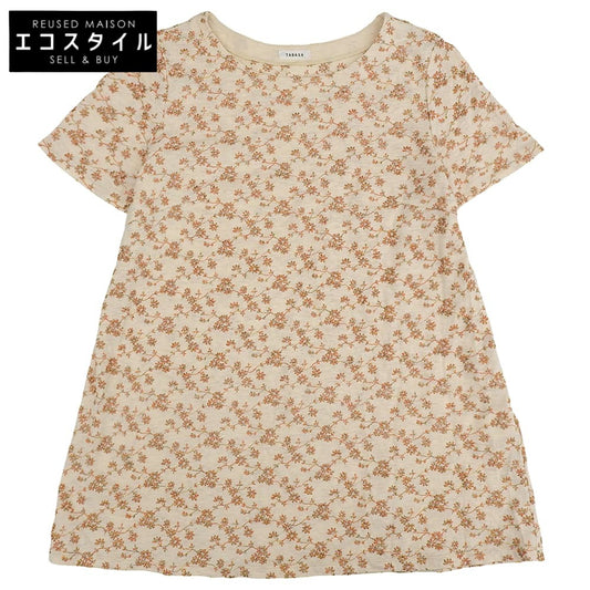 Excellent condition Petite Flower Jersey Embroidered Tunic Top Women's Ivory 34 G0711UAS010 Top 34 Women's