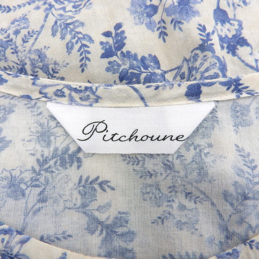 Pitchoune Pitchoune 极美品 棉质印花衬衫裙 女士 蓝色系 25SS D175AFA704 连衣裙
