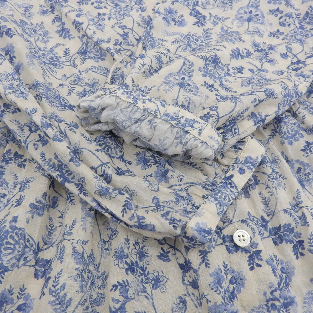 Pitchoune Pitchoune 极美品 棉质印花衬衫裙 女士 蓝色系 25SS D175AFA704 连衣裙