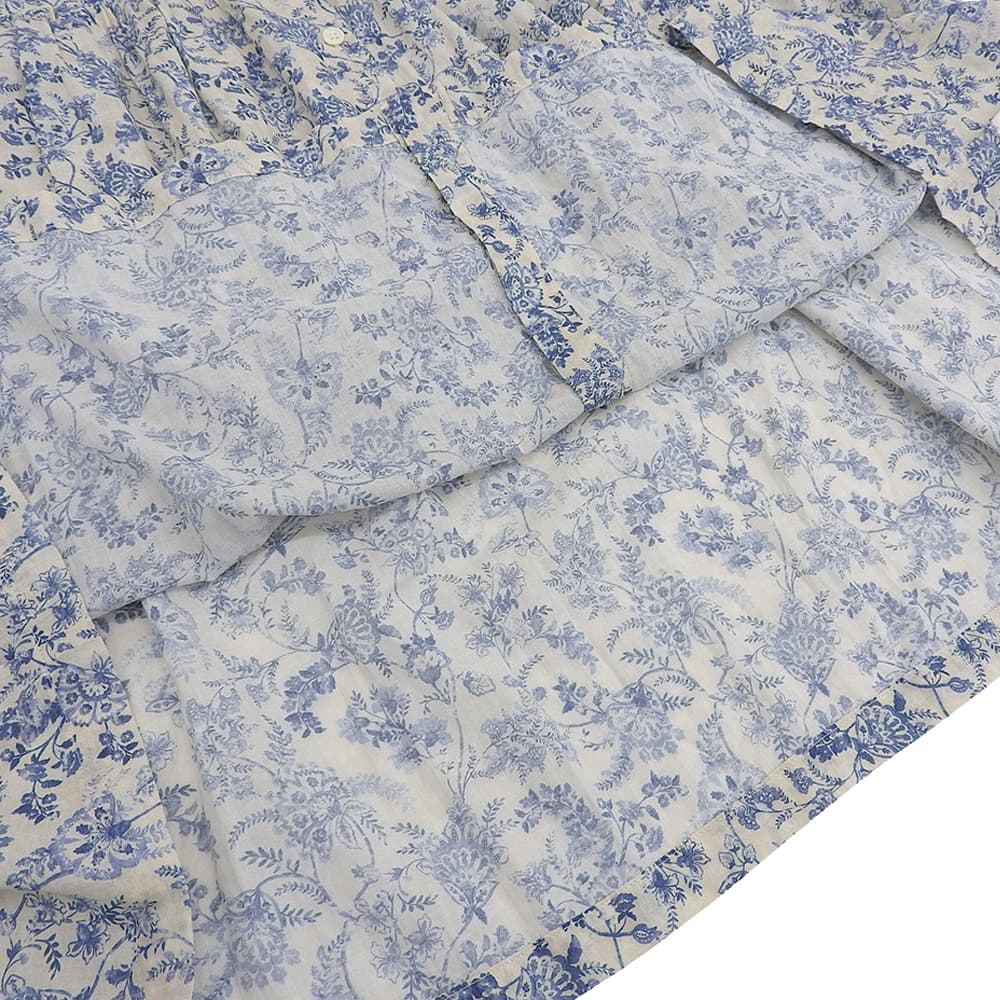 Pitchoune Pitchoune 极美品 棉质印花衬衫裙 女士 蓝色系 25SS D175AFA704 连衣裙