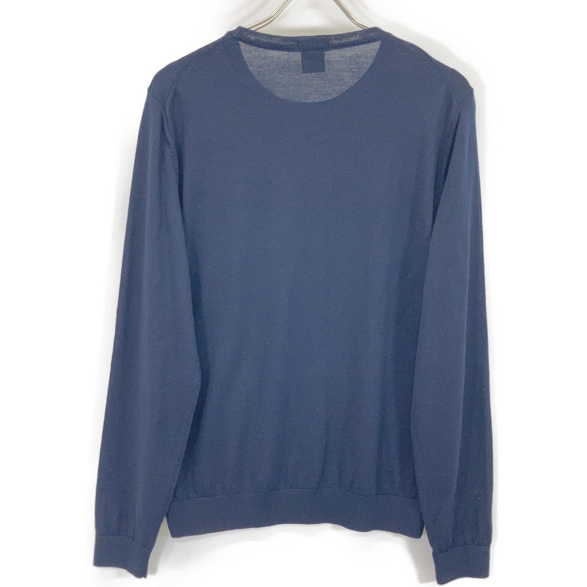 10241501 Navy Crew Neck Long Sleeve Knit Top S Men's