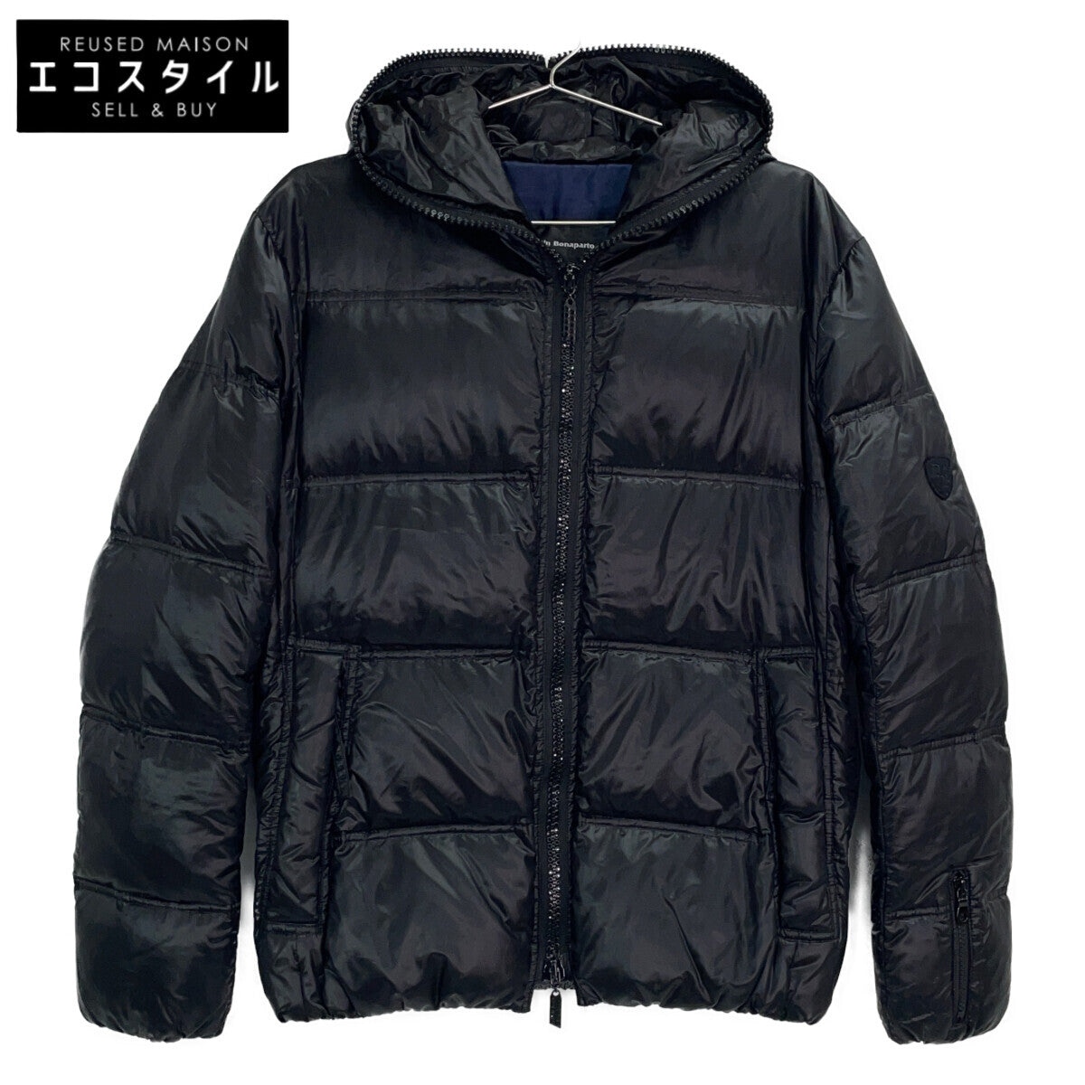 DB10AW-44002-DJ Black Nylon Swarovski Zip Down Jacket 48 Men's