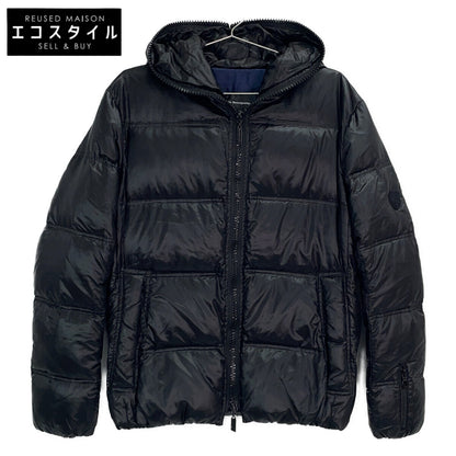 DB10AW-44002-DJ Black Nylon Swarovski Zip Down Jacket 48 Men's