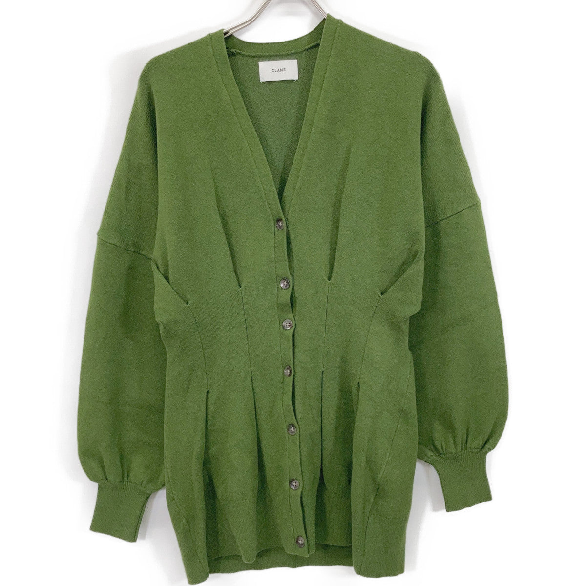 CLANE 2020 18106-2031 Green Dolman Waist Shape Cardigan CLANE Tops