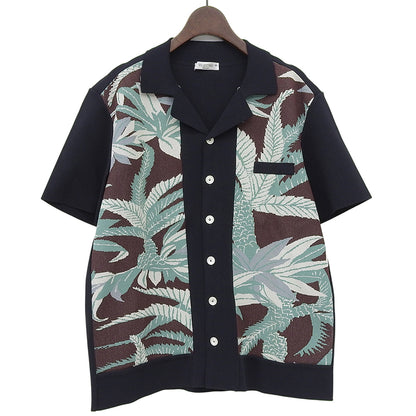 VALENTINO 华伦天奴 准新品 人造丝开领针织衫 上衣 男士 海军蓝 绿色 棕色 S MV3KP02T45W 上衣