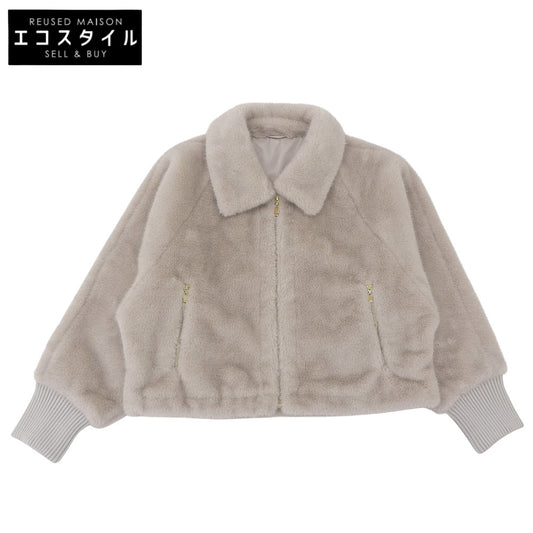 ANAYI アナイ 新品同様 フェイクミンクファー ブルゾン レディース グレー 36 ジャケット