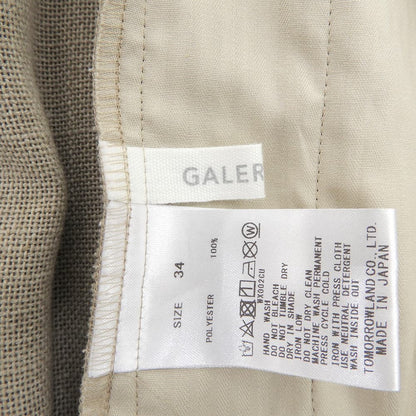 GALERIE VIE Beautiful Linen Texture Pleated Maxi Skirt Women's Beige 34 Skirt