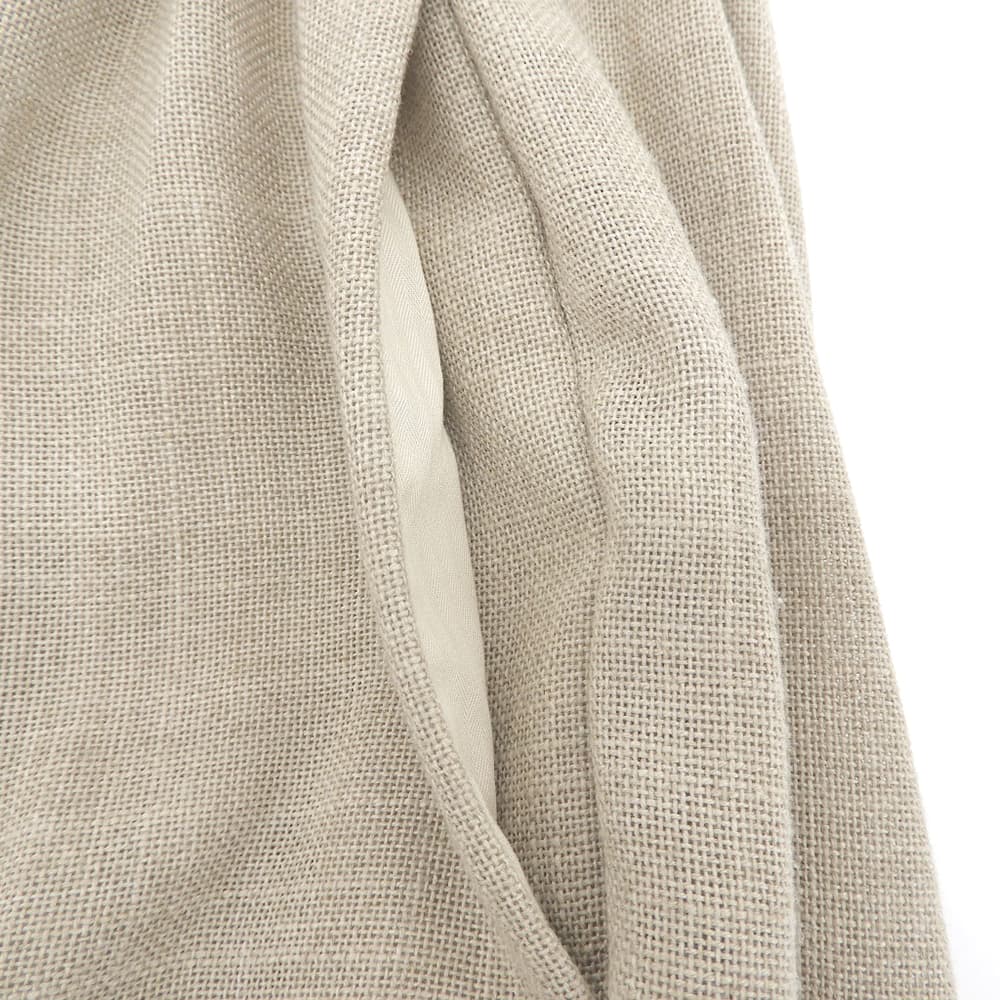 GALERIE VIE Beautiful Linen Texture Pleated Maxi Skirt Women's Beige 34 Skirt