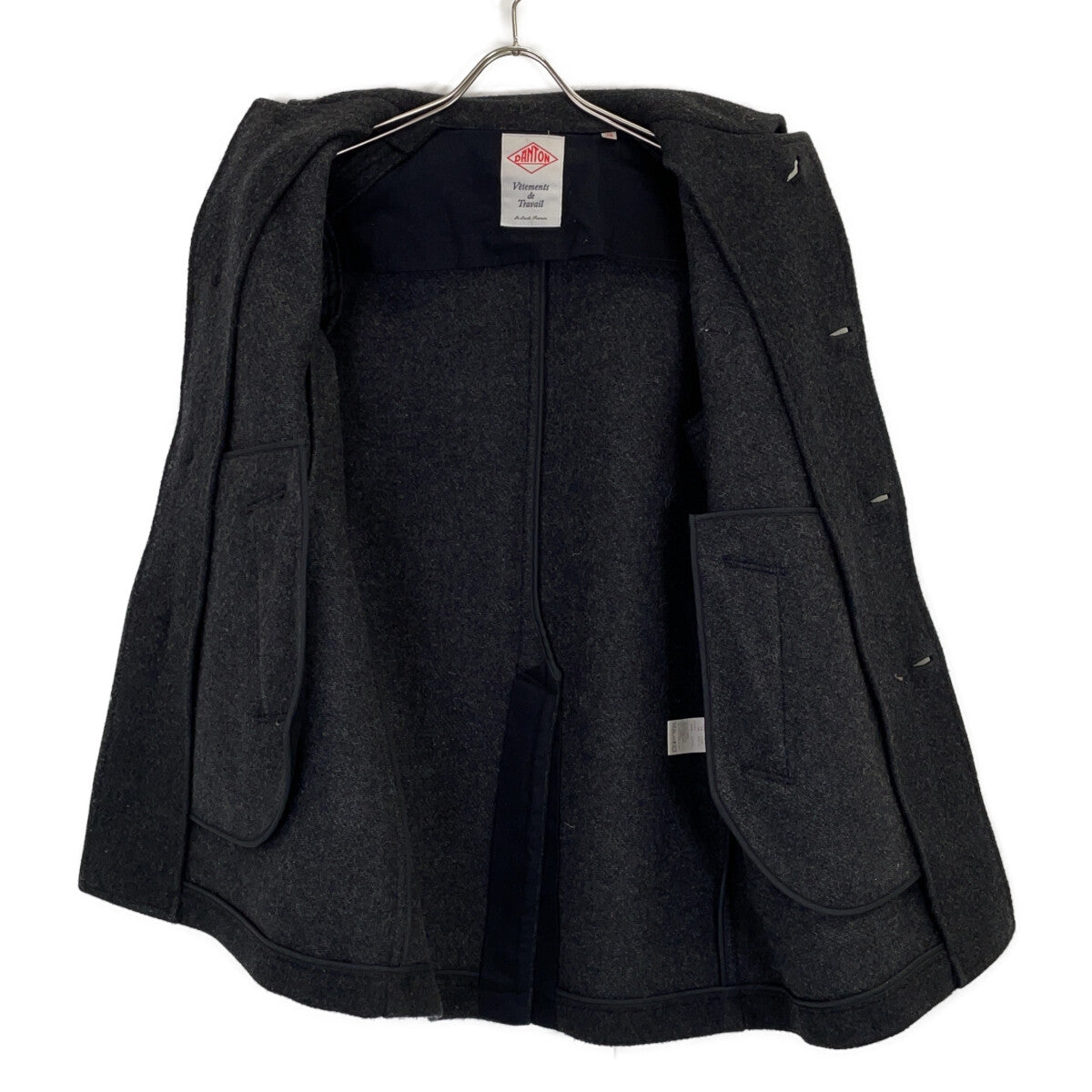 DANTON ダントン JD8534 グレー ウールモッサ シングルコート コート