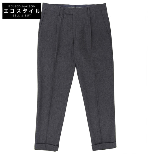 Excellent Condition 1-Tuck Wide Wool Slacks Bottoms Men's Gray 48