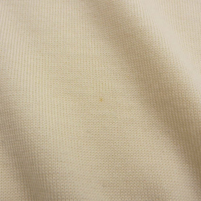 Excellent Condition 12-Gauge Wool Solid Turtleneck Knit Top Men's Ivory 48